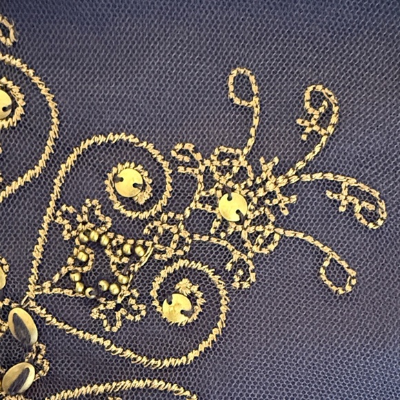 🎉SALE🎉Hayden Navy Blue Embroidered Tank Top - Picture 11 of 12